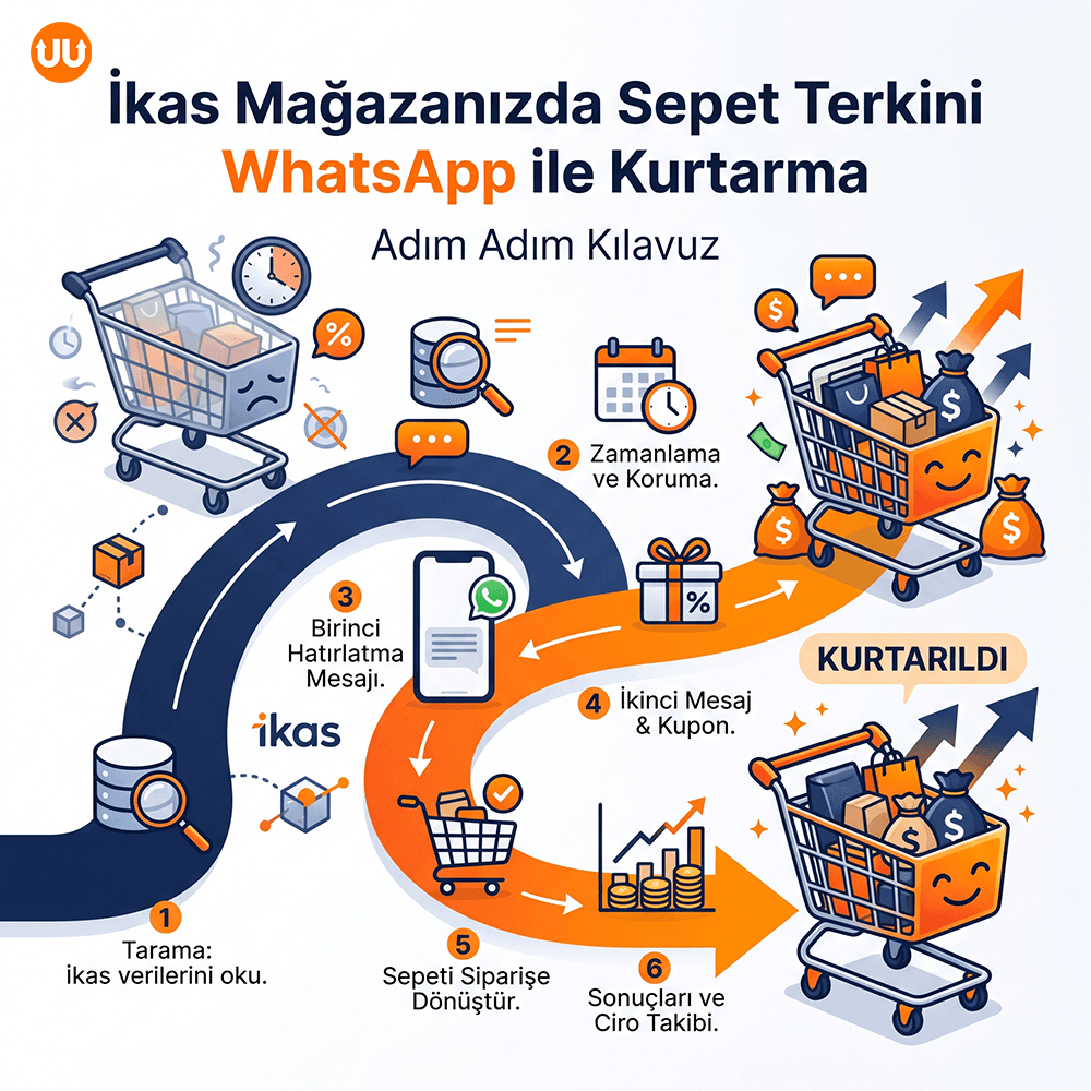 ikas Mağazanızda Sepet Terkini WhatsApp ile Kurtarma (Adım Adım)